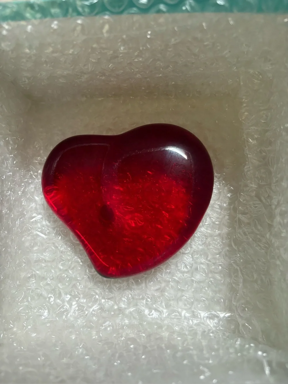Tiffany & Co. Scarlet Red Crystal Paperweight Designed by Elsa Peretti